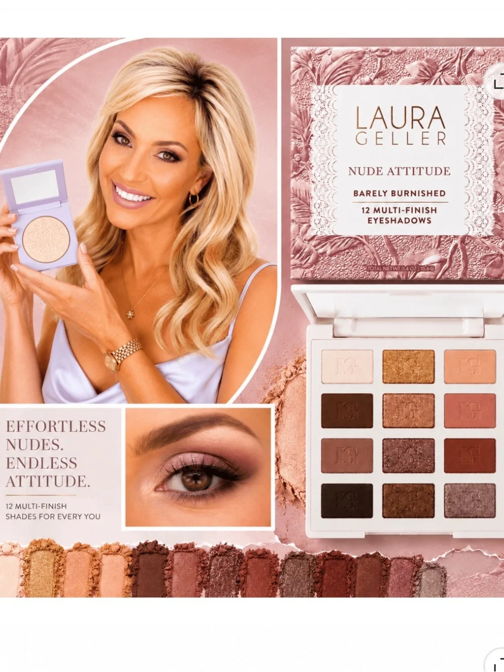 Laura Geller Nude Attitude Eyeshadow Palette - Barely Burnished